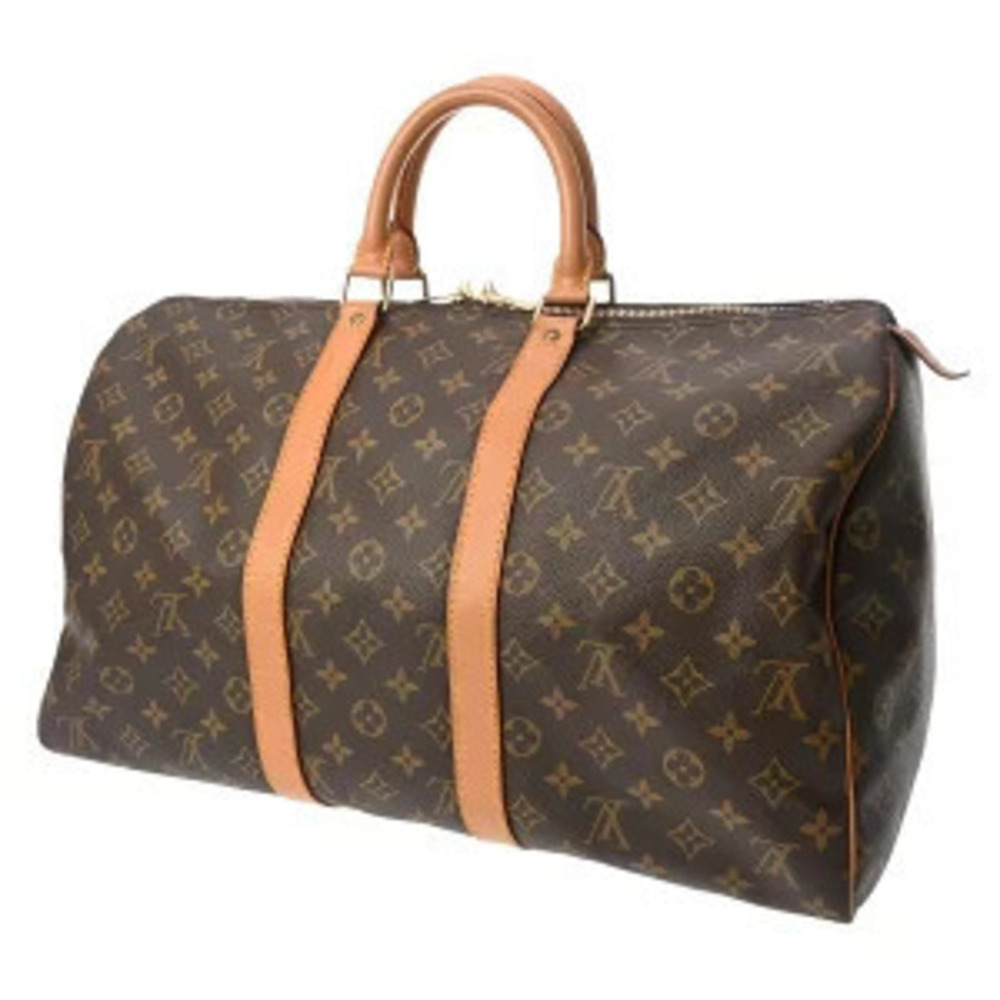 Louis Vuitton Brown Bag Monogram Boston Canvas Keepall